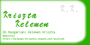 kriszta kelemen business card